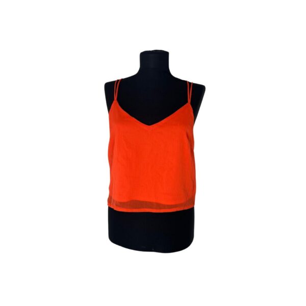 Jarko crveni top na bretele. Second hand