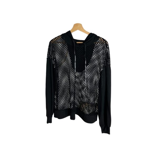 Crni mrežasti dukser ženski; prodaja polovne garderobe Srbija