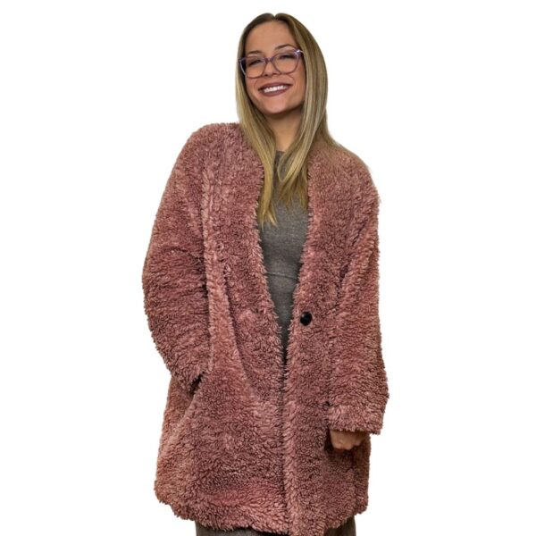 Roze Zara teddy kaput