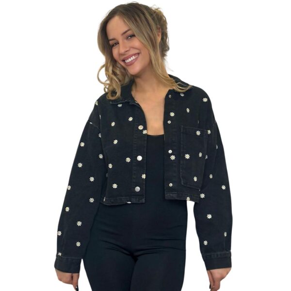 Stradivarius crop teksas jakna